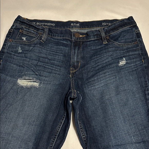 a.n.a Women's Skinny Boyfriend Capris in Dark Blue - Picture 1 of 6